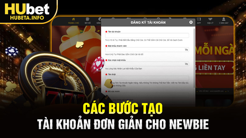 Các bước tạo tài khoản đơn giản cho newbie